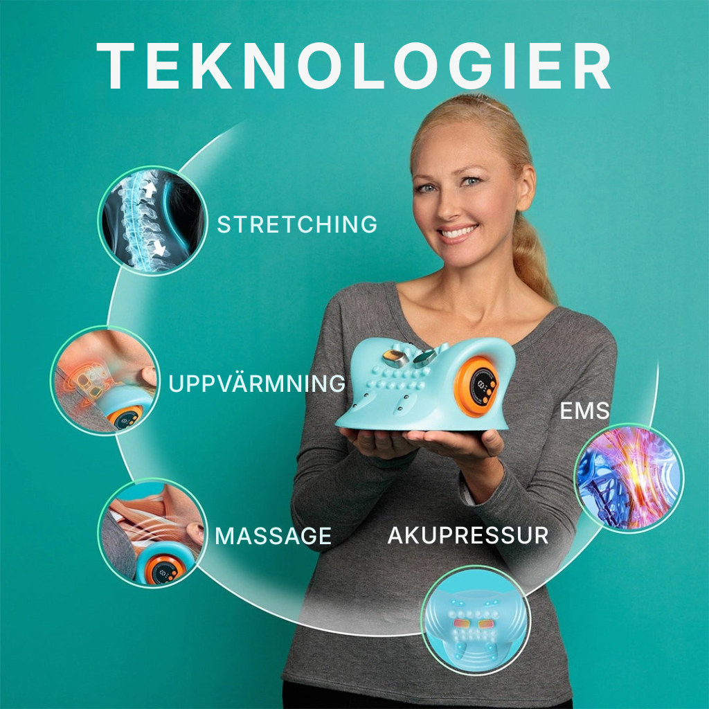 CervikalStöd® | Professionell nack- och hållningsenhet med EMS, värme, massage och dekompression