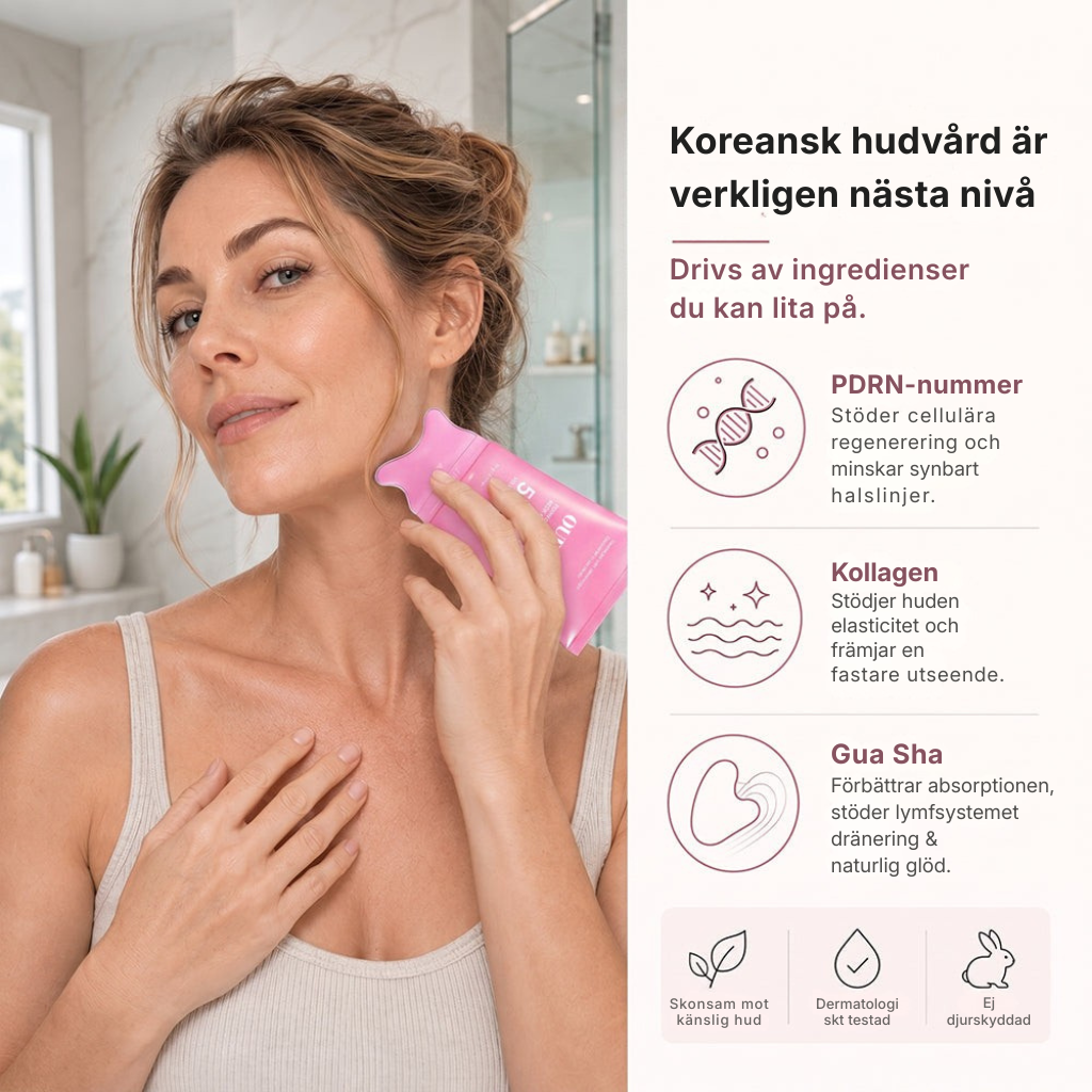 Luniva® | PDRN-kollagen Gua Sha-kräm mot rynkor i ansikte och hals