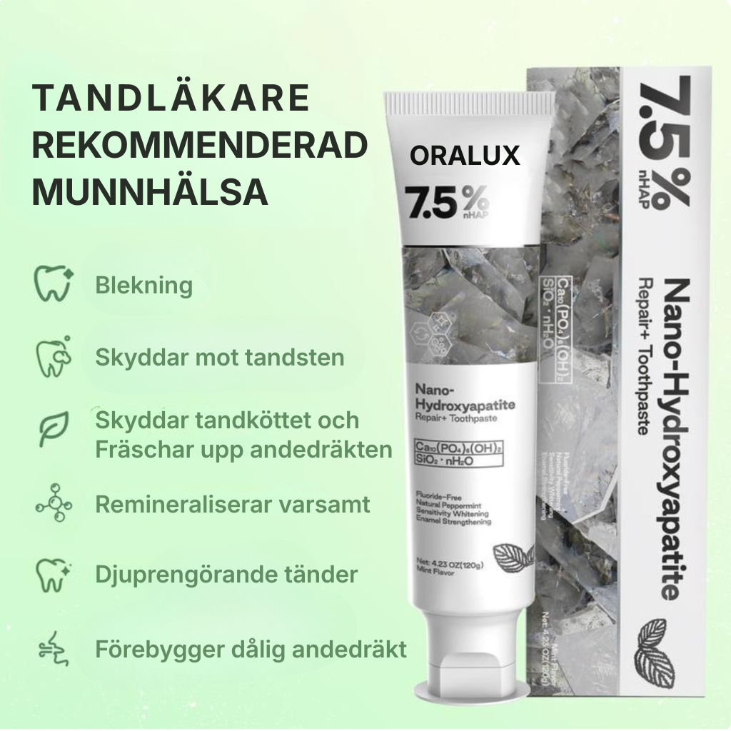 Oralux® | Remineraliserande tandkräm med hydroxiapatit