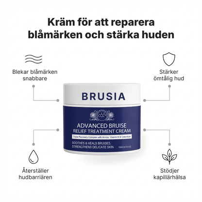 Brusia® | Äntligen en kräm som får blåmärken på känslig hud att blekna