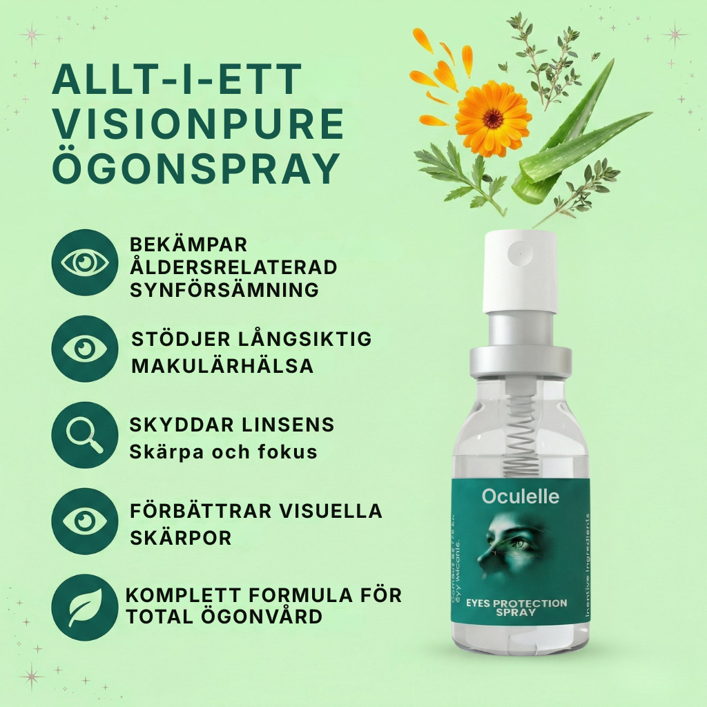 Oculelle® Lutein ögonspray | avancerat dagligt stöd för synen, gula fläcken och ögonkomfort