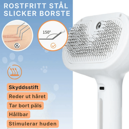 PälsRen® Pälsborste mot fällning | Mindre lös päls, renare hem & friskare päls