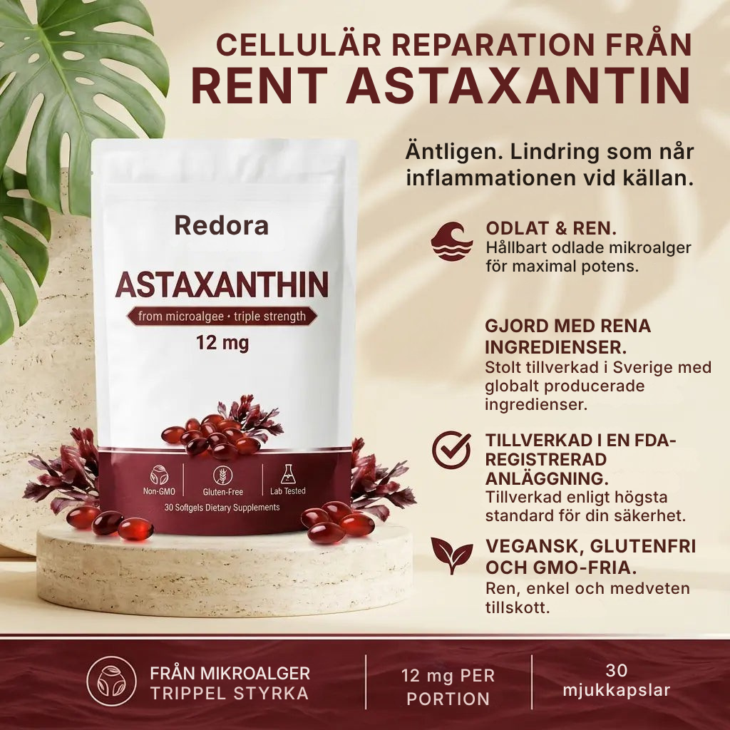 Redora® | Astaxantin för lindring av ledvärk