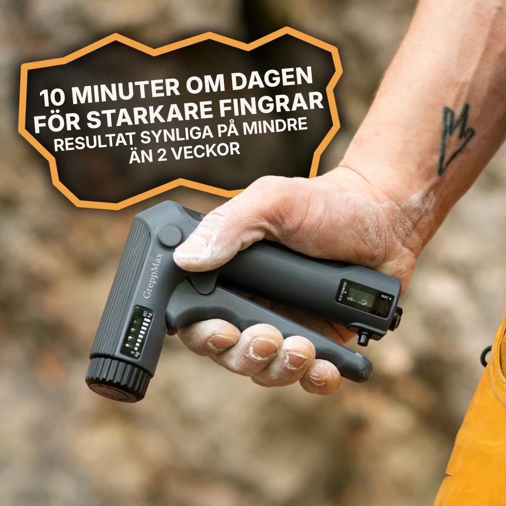 GreppMax® | Professionell fingertränare för klättrare – justerbart greppverktyg för starkare fingrar och underarmar