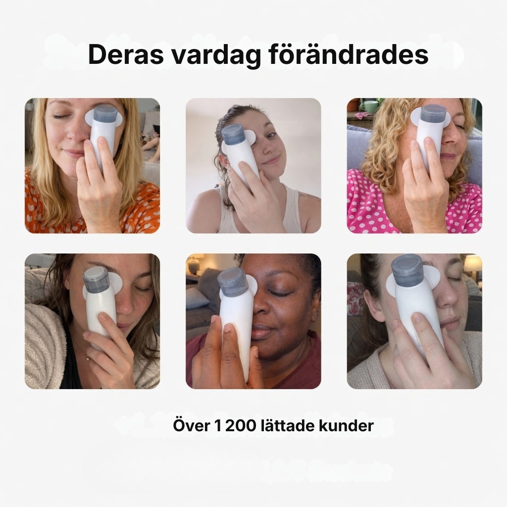 Oculiva® | Terapeutisk ångapparat – Verklig lindring vid torrhet, sveda, irritation, ögoninflammation och svullnader under ögonen