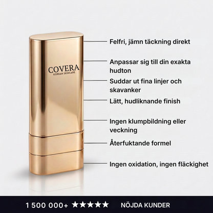 Covera® Foundation-stick med två ändar | Full täckning med ett enda drag. Döljer omedelbart ojämnheter och ger ett felfritt resultat i 16 timmar