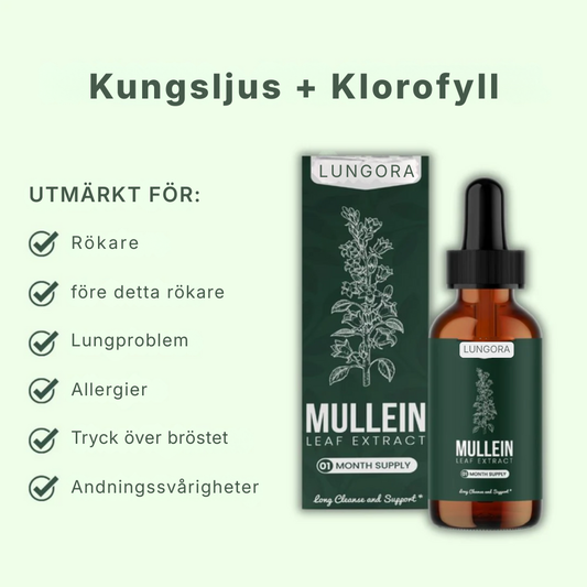Lungora® | Kungsljus + klorofyll – droppar för lungorna