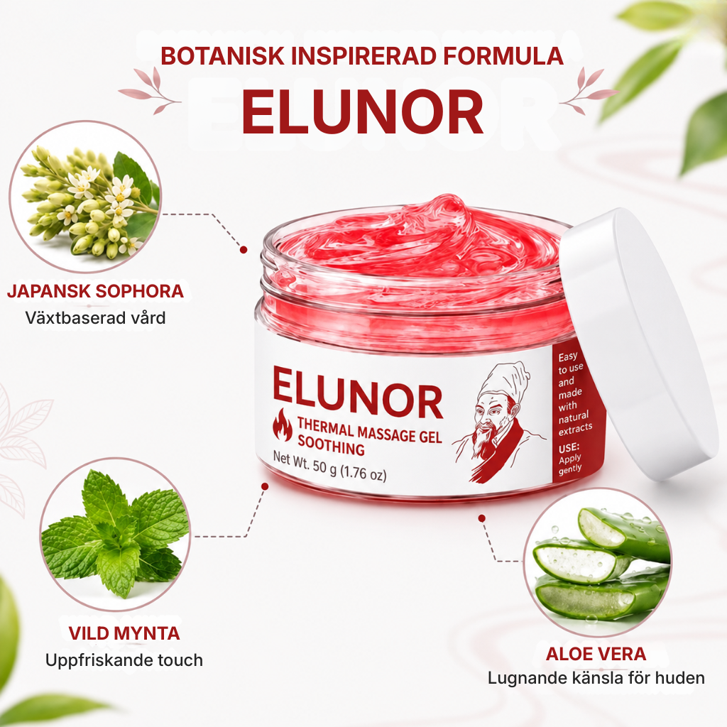 Elunor® | Professionell termoaktiv gel för muskler och leder – riktad komfort vid ömhet, stelhet och spänningar