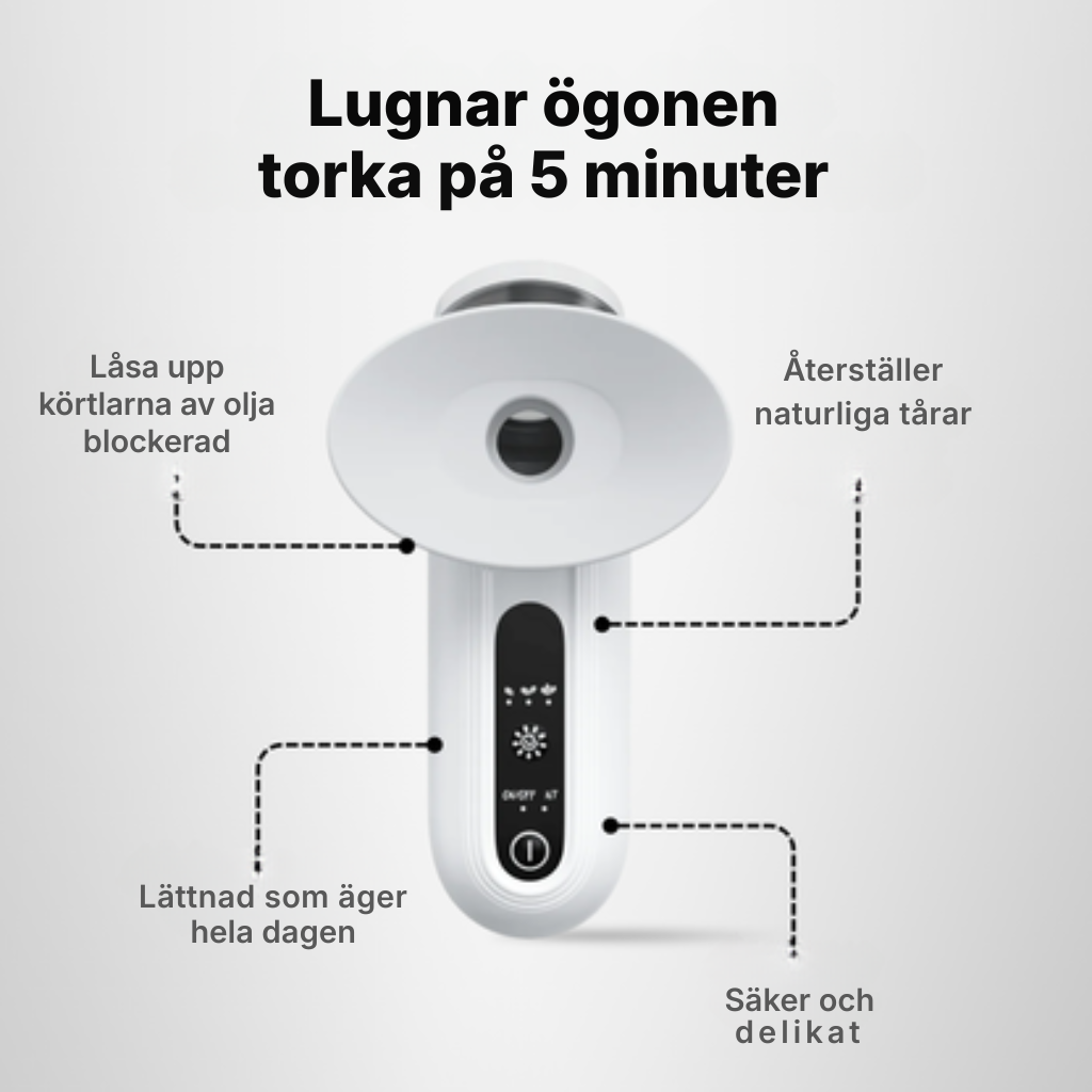 Oculiva® | Terapeutisk ångapparat – Verklig lindring vid torrhet, sveda, irritation, ögoninflammation och svullnader under ögonen
