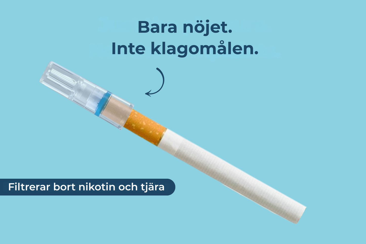 NikoSluta® | Bara nöjet. Inte besvären – filtrerar bort tjära och nikotin – 60 stycken
