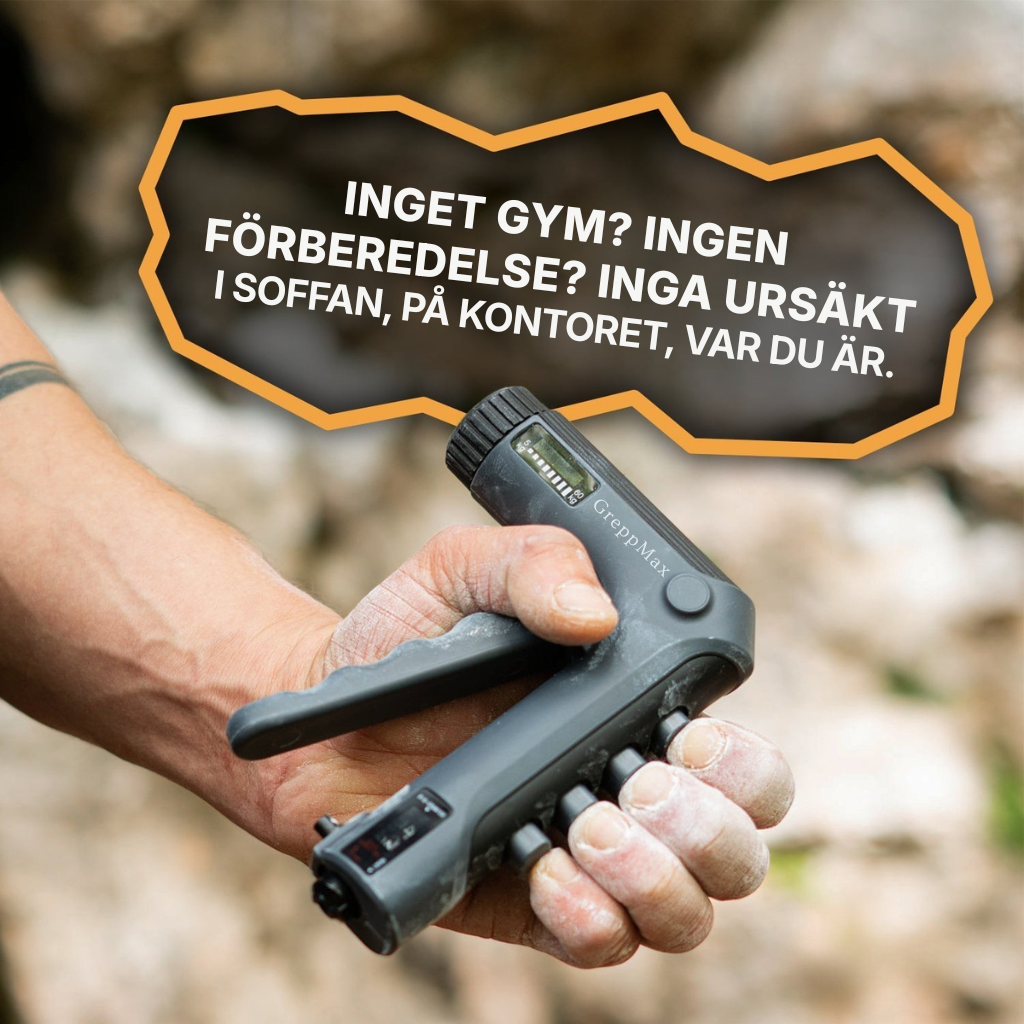 GreppMax® | Professionell fingertränare för klättrare – justerbart greppverktyg för starkare fingrar och underarmar