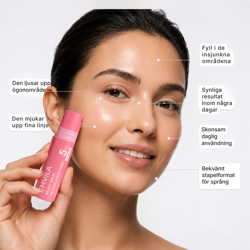 Emvila® | PDRN Collagen Balm – multifunktionellt glow balm för ansikte, hals, läppar och under ögonen