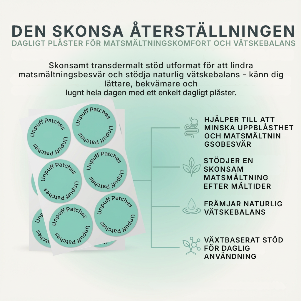 Ovelin® Unpuff-plåster | naturligt stöd för bättre humör, ökat fokus och motivation