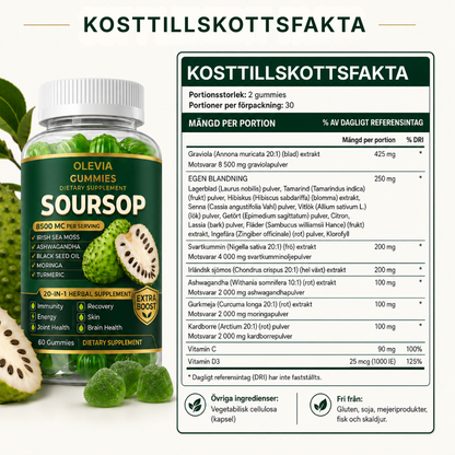Olevia® | Soursop-gummibonbons 20-i-1