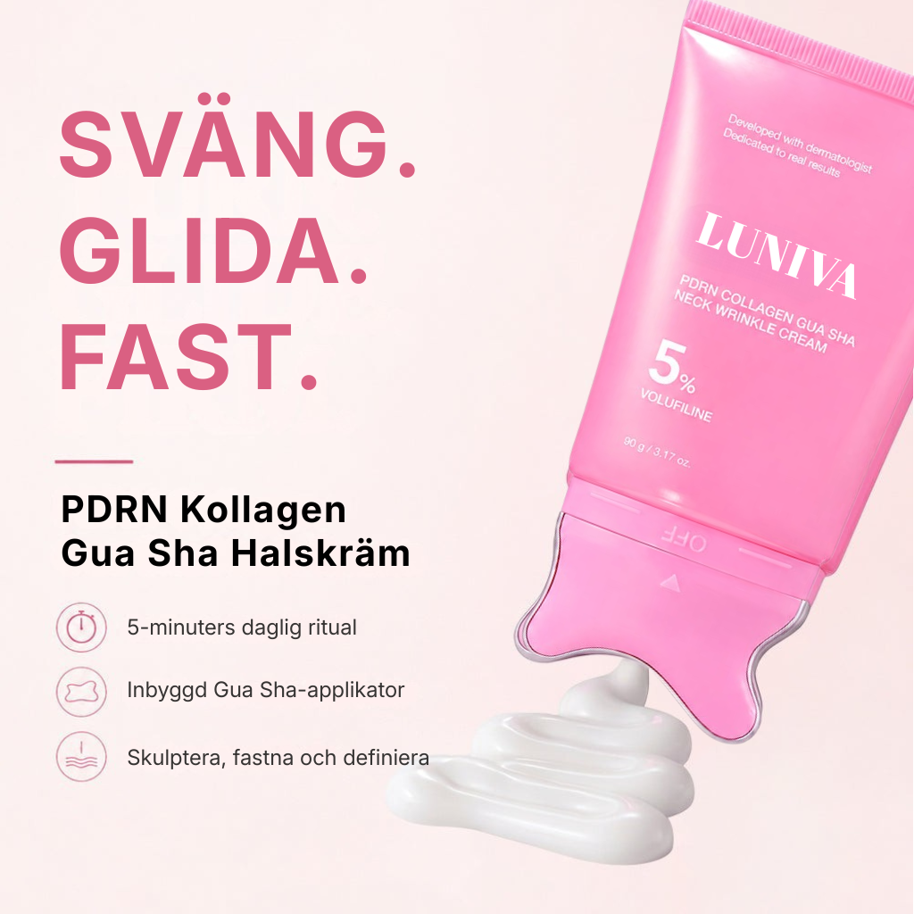 Luniva® | PDRN-kollagen Gua Sha-kräm mot rynkor i ansikte och hals