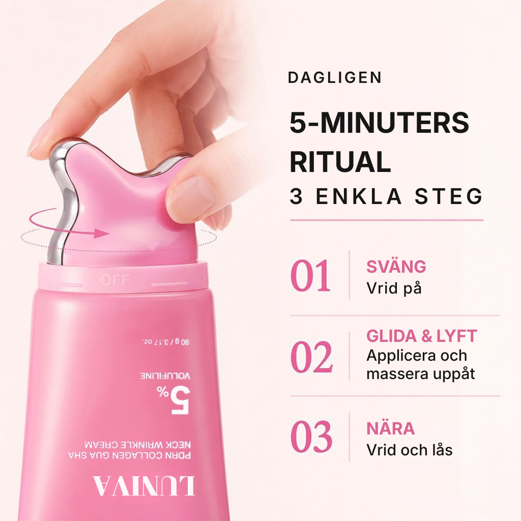 Luniva® | PDRN-kollagen Gua Sha-kräm mot rynkor i ansikte och hals