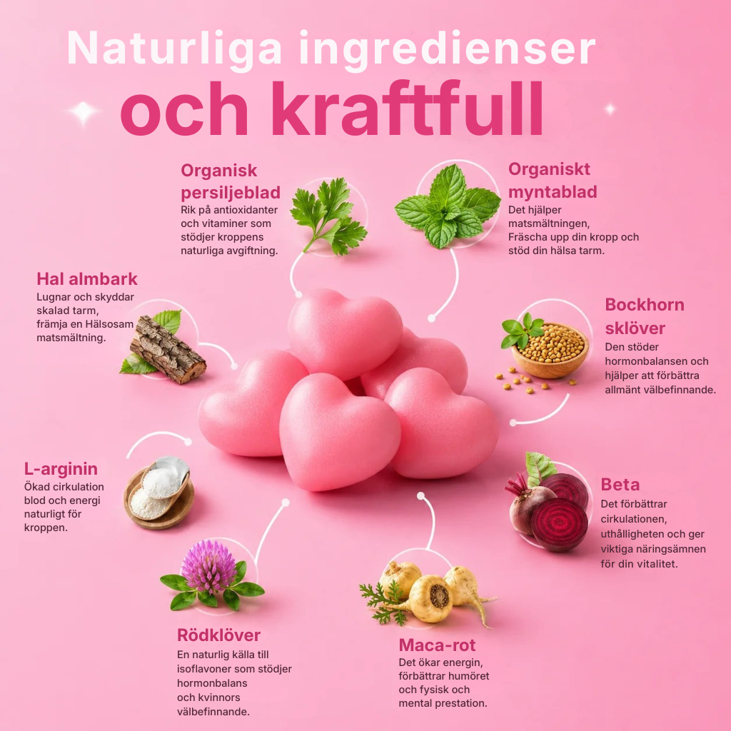 Inner Allure® Feromongummibonbons för kvinnor | Dagligt stöd för självförtroende, attraktionskraft och kvinnlig utstrålning