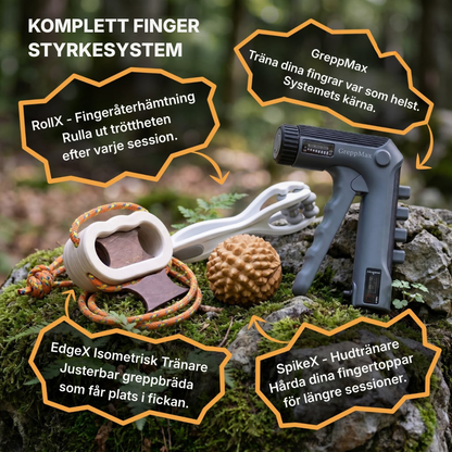 GreppMax® | Professionell fingertränare för klättrare – justerbart greppverktyg för starkare fingrar och underarmar