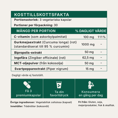 PureRoots® | Kurkumin-kapslar (1000 mg)
