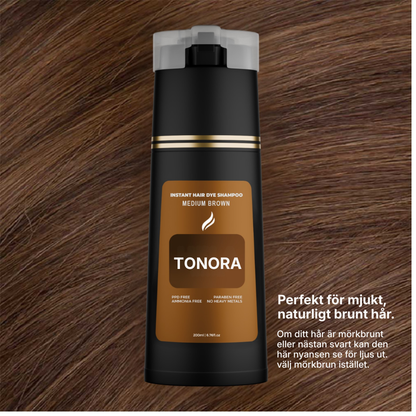 Tonora® | PPD-fritt schampo för grått hår – täcker grått hår på 5–10 minuter hemma