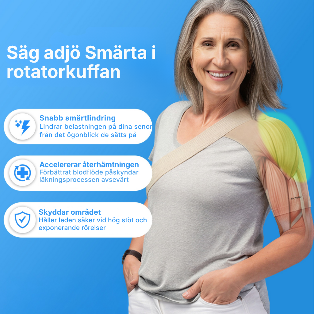 Rotelle® | Justerbar kompressionsärm för axeln – ger stöd åt rotatorkuffen och daglig komfort