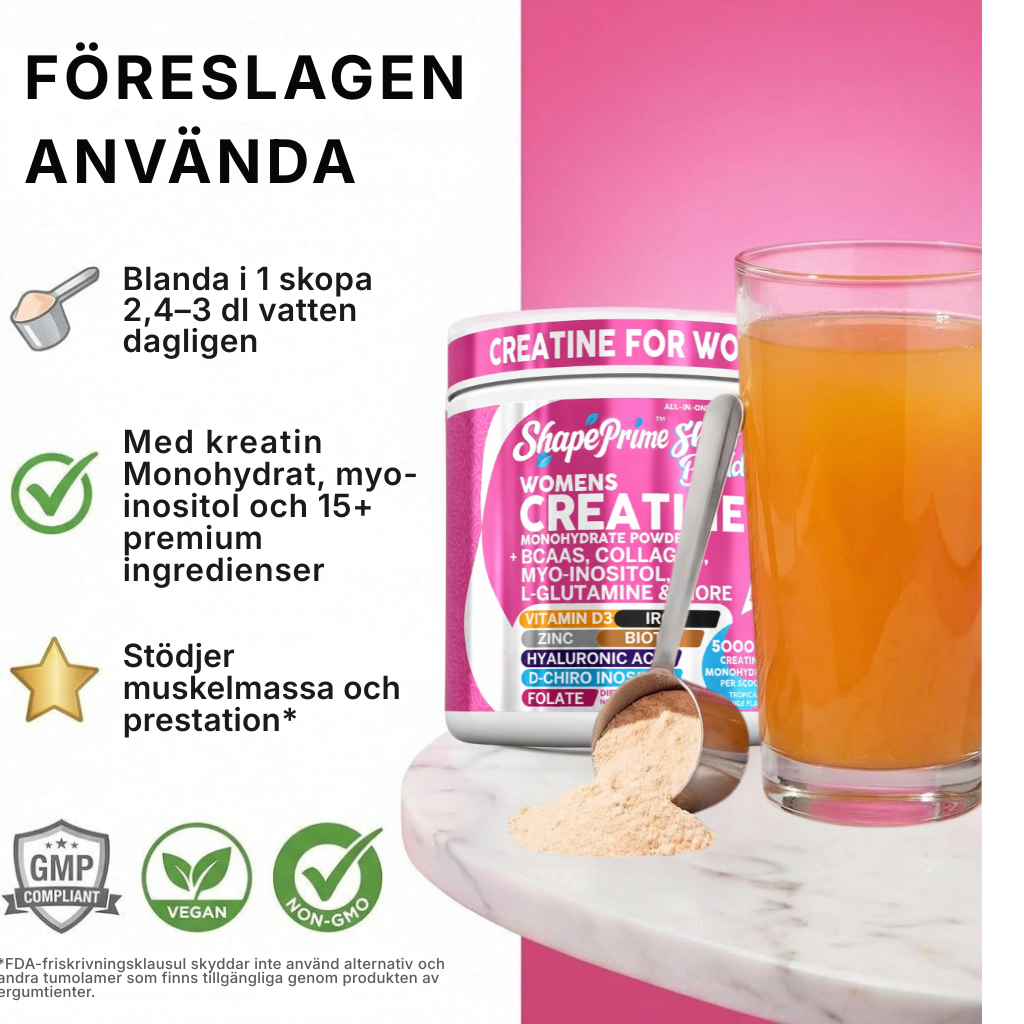 ShapePrime® Shelf Builder | All-in-One-kreatinkomplex för kvinnor