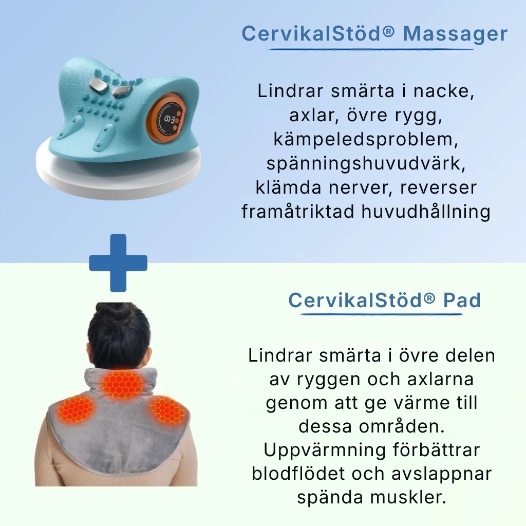 CervikalStöd® | Professionell nack- och hållningsenhet med EMS, värme, massage och dekompression
