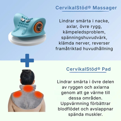 CervikalStöd® | Professionell nack- och hållningsenhet med EMS, värme, massage och dekompression