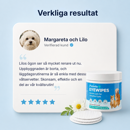 Petelle® Ögonservettsats | förebyggande åtgärder som håller ögonen friska
