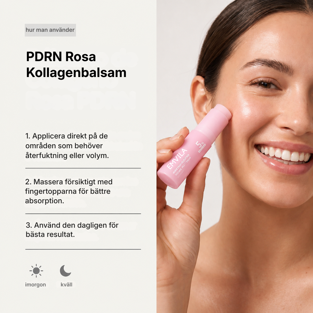Emvila® | PDRN Collagen Balm – multifunktionellt glow balm för ansikte, hals, läppar och under ögonen