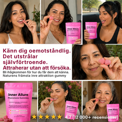 Inner Allure® Feromongummibonbons för kvinnor | Dagligt stöd för självförtroende, attraktionskraft och kvinnlig utstrålning