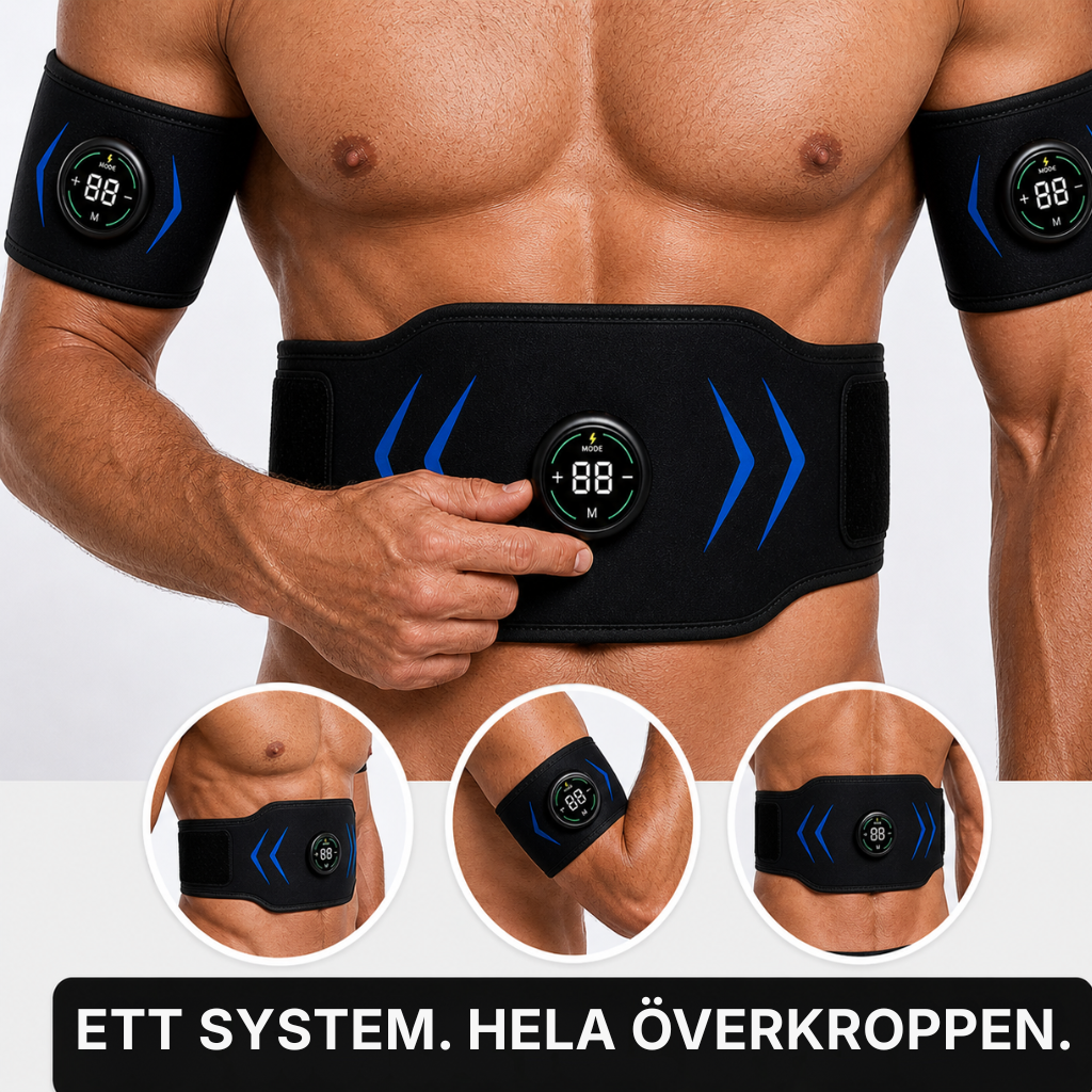 MuskelPuls® EMS Pro | Muskelstimulator för överkroppen – magmuskler och armar