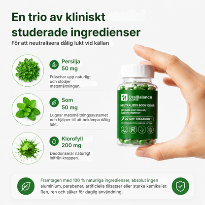 OralBalance® | Naturligt kosttillskott för frisk andedräkt och mot kroppslukt