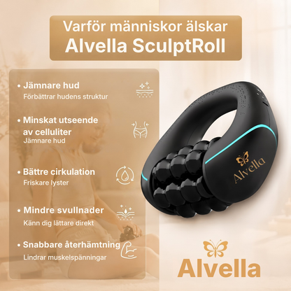 Alvella® | Automatisk djupvävnadsmassager för celluliter på lår, ben, armar och sätesmuskler