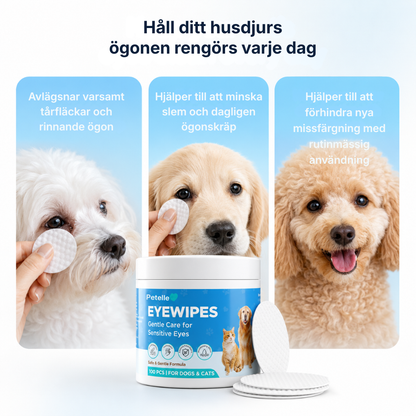 Petelle® Ögonservettsats | förebyggande åtgärder som håller ögonen friska