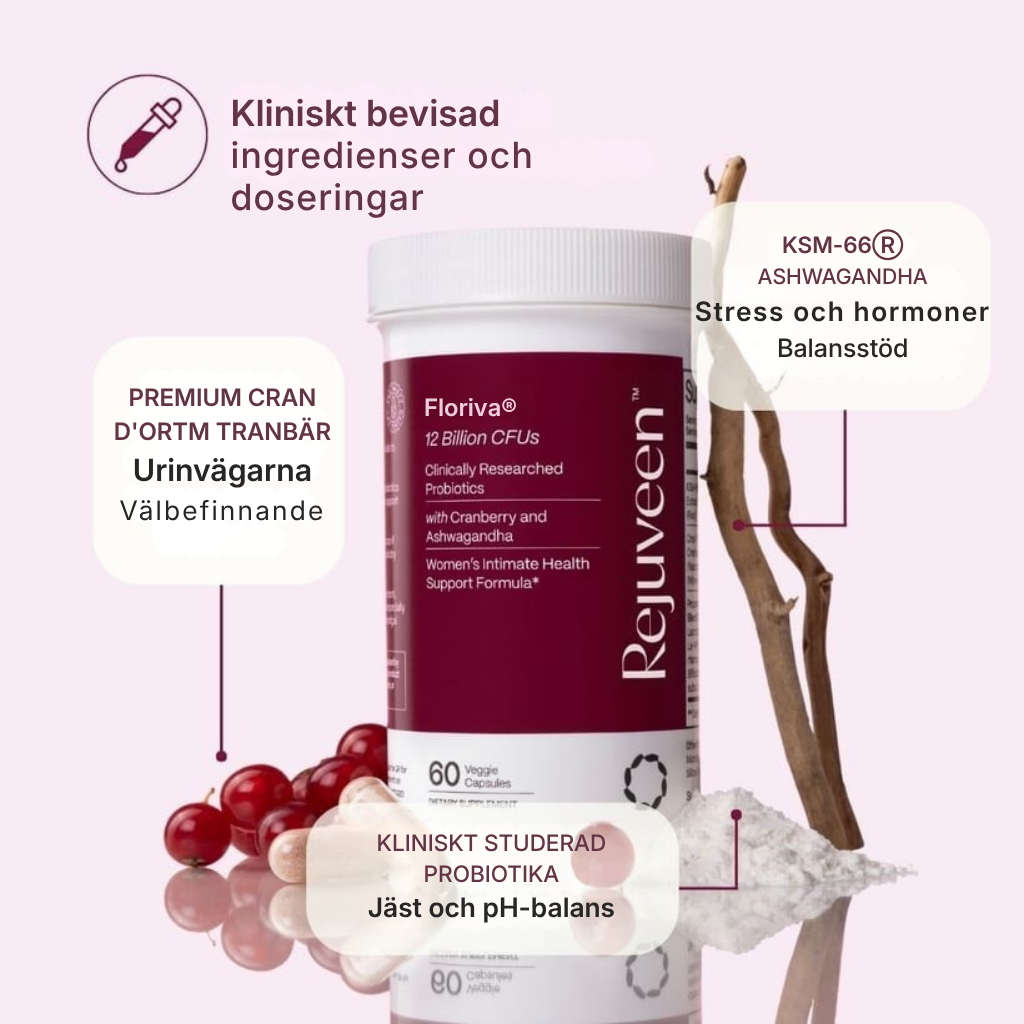 Floriva® | Tar bort obehaglig vaginal lukt och återställer din naturliga friskhet
