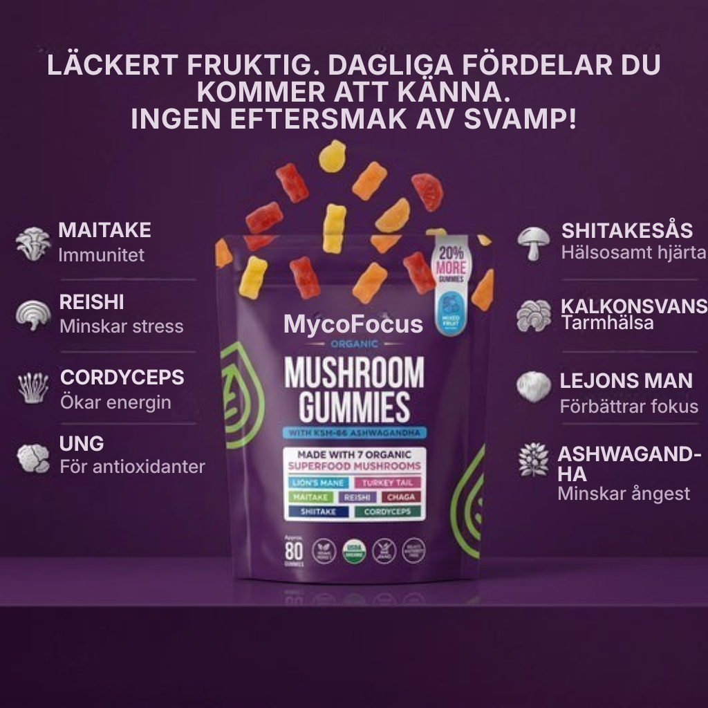 MycoFocus® | Sluta känna dig mentalt utmattad och börja istället möta dagen fokuserad, full av energi och redo att ta dig an utmaningarna.
