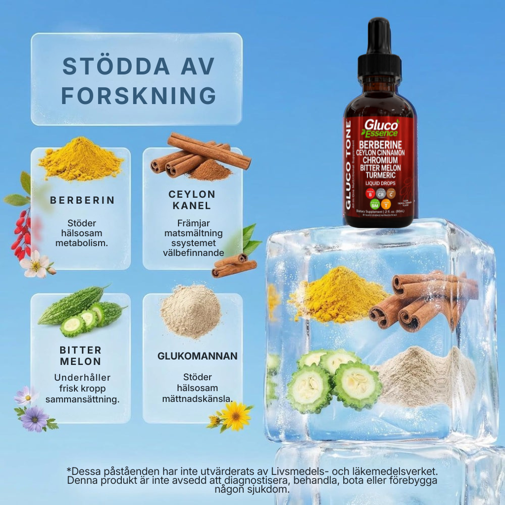 Gluco Essence® | Flytande kosttillskott för blodsocker och ämnesomsättning