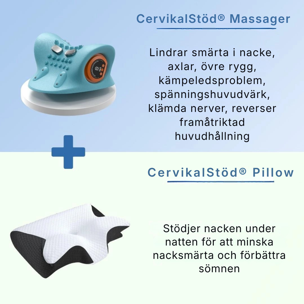 CervikalStöd® | Professionell nack- och hållningsenhet med EMS, värme, massage och dekompression