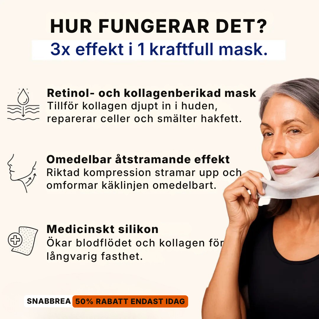 V-Lyft® | Känn dig självsäker igen med en naturligt lyft käklinje på 3 veckor
