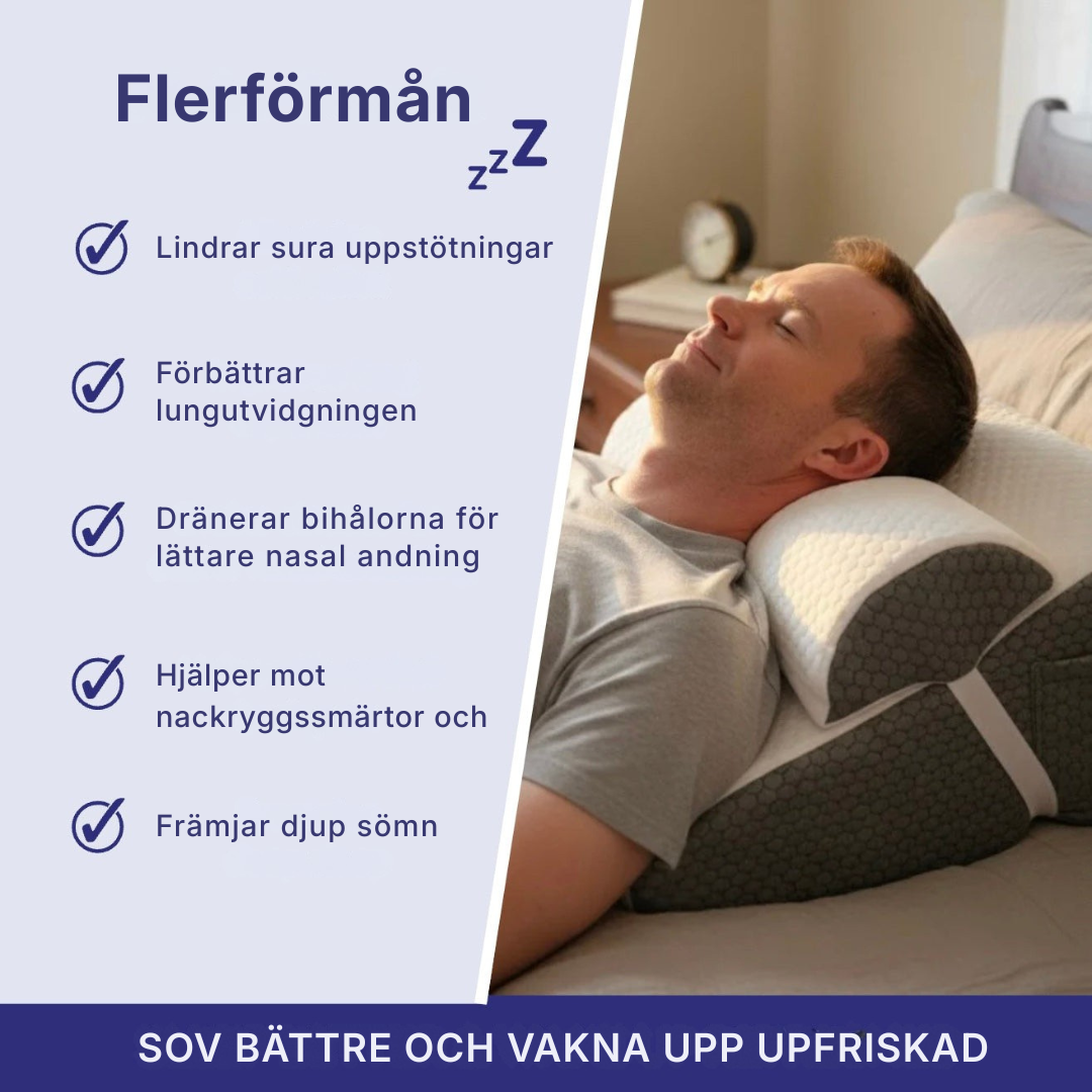 Nuitra® | Kudde mot snarkning + gratis sömnmask