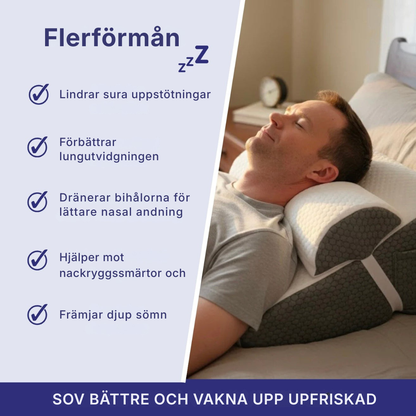 Nuitra® | Kudde mot snarkning + gratis sömnmask