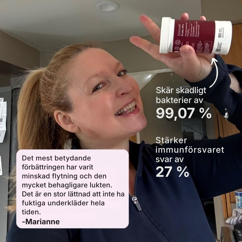 Floriva® | Tar bort obehaglig vaginal lukt och återställer din naturliga friskhet