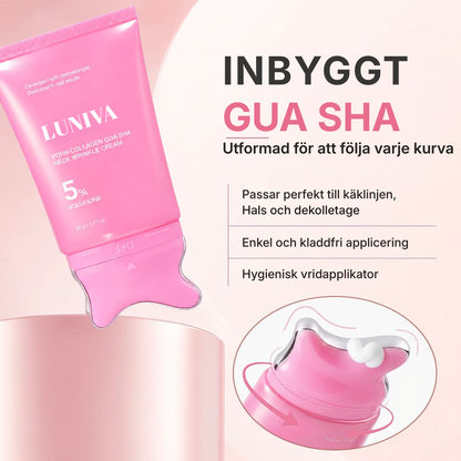 Luniva® | PDRN-kollagen Gua Sha-kräm mot rynkor i ansikte och hals