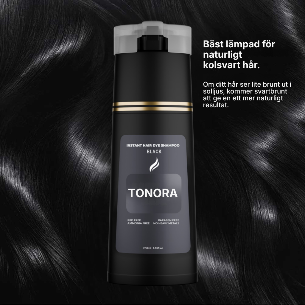 Tonora® | PPD-fritt schampo för grått hår – täcker grått hår på 5–10 minuter hemma