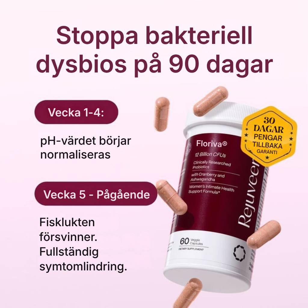Floriva® | Tar bort obehaglig vaginal lukt och återställer din naturliga friskhet