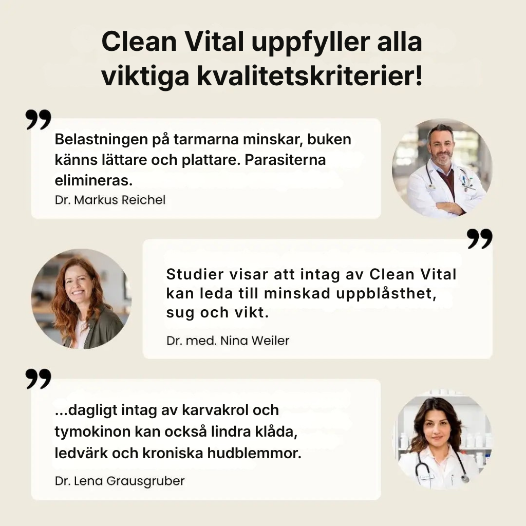 Clean Vital® | Avancerad 2-in-1 Dual Parasite Formula för naturlig kroppsrengöring, energi och dagligt välbefinnande