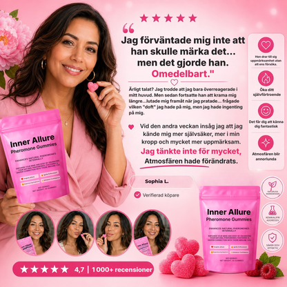 Inner Allure® Feromongummibonbons för kvinnor | Dagligt stöd för självförtroende, attraktionskraft och kvinnlig utstrålning