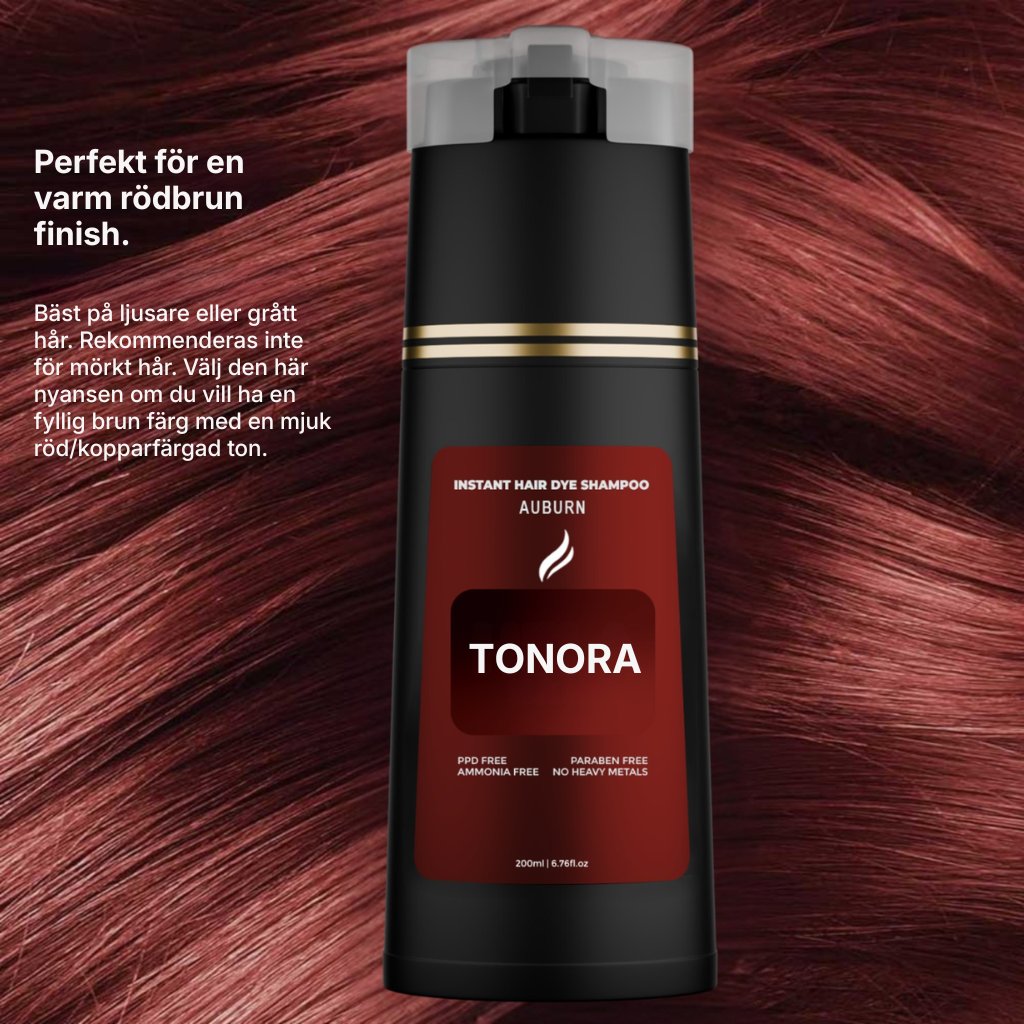 Tonora® | PPD-fritt schampo för grått hår – täcker grått hår på 5–10 minuter hemma