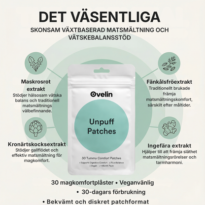 Ovelin® Unpuff-plåster | naturligt stöd för bättre humör, ökat fokus och motivation